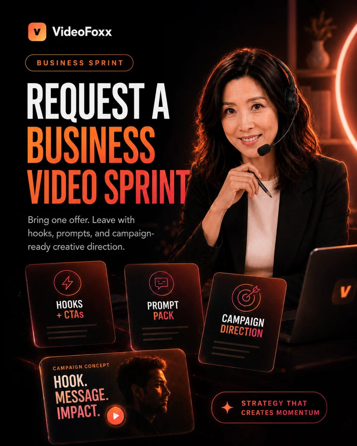 VideoFoxx Business Video Sprint custom poster